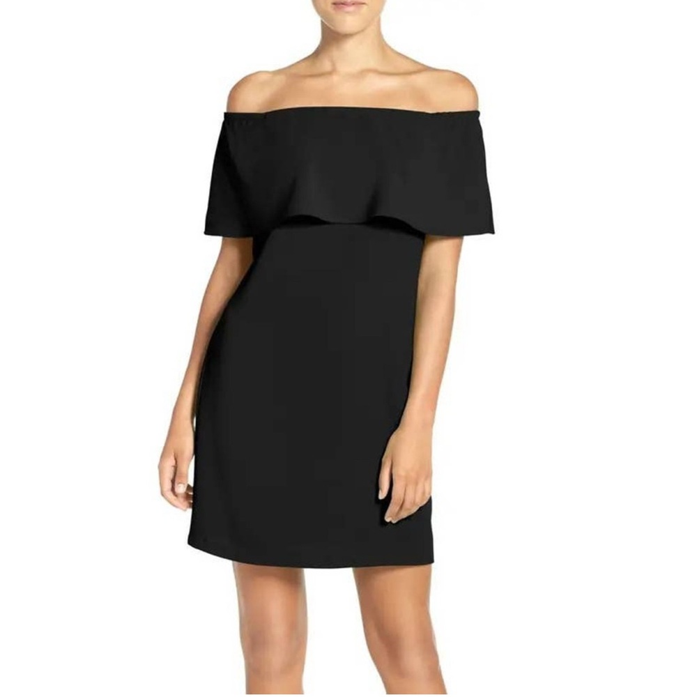 Charles Henry Black Strapless Dress